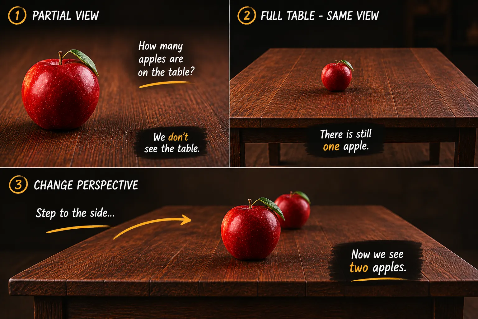The second apple seen from a new angle